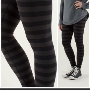 Lululemon Wunder Under micro macro stripe leggings